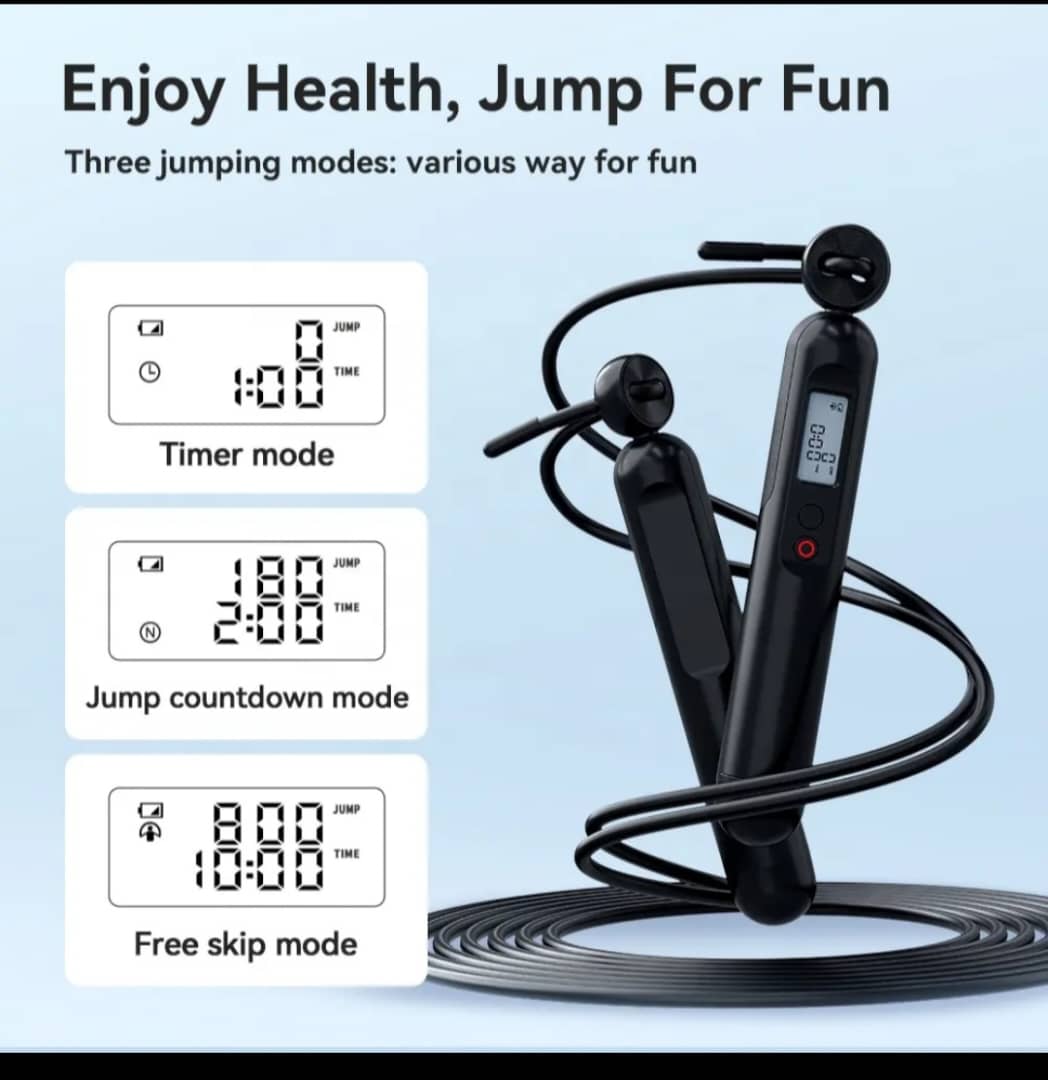 Corde à Sauter Intelligente avec Écran LCD – 3 Modes d’Entraînement