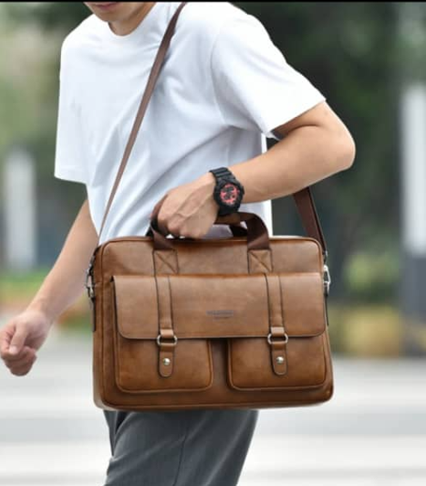Sac porte-documents WEIXIER en cuir vintage