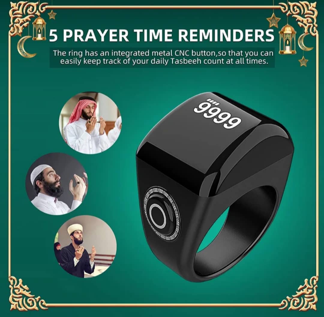 Bague connectée rappel des heures de prière