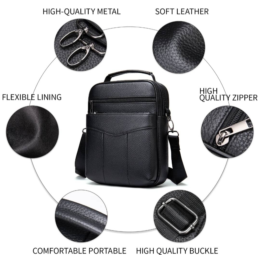 Sac bandoulière en cuir multifonction