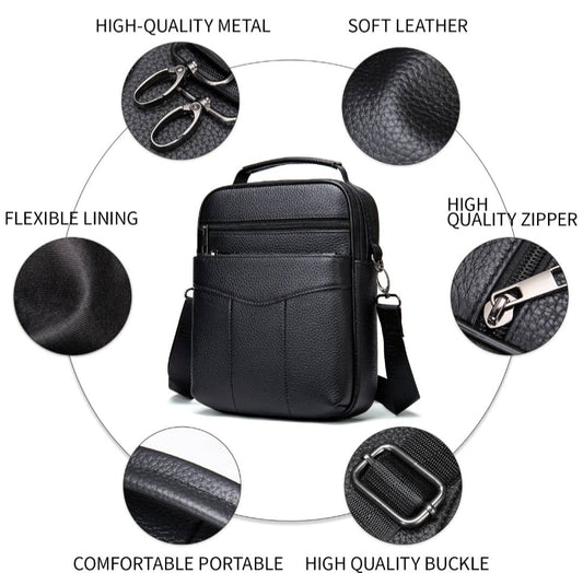 Sac bandoulière en cuir multifonction