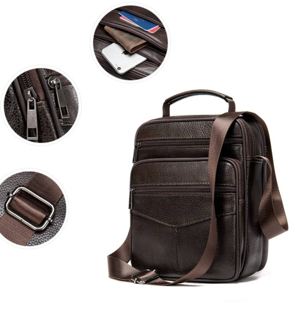 Sac bandoulière en cuir multifonction