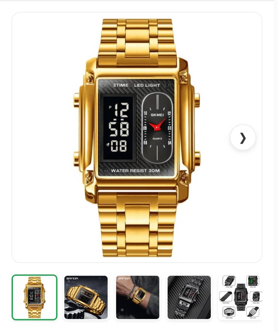 Montre digitale et analogique multifonction