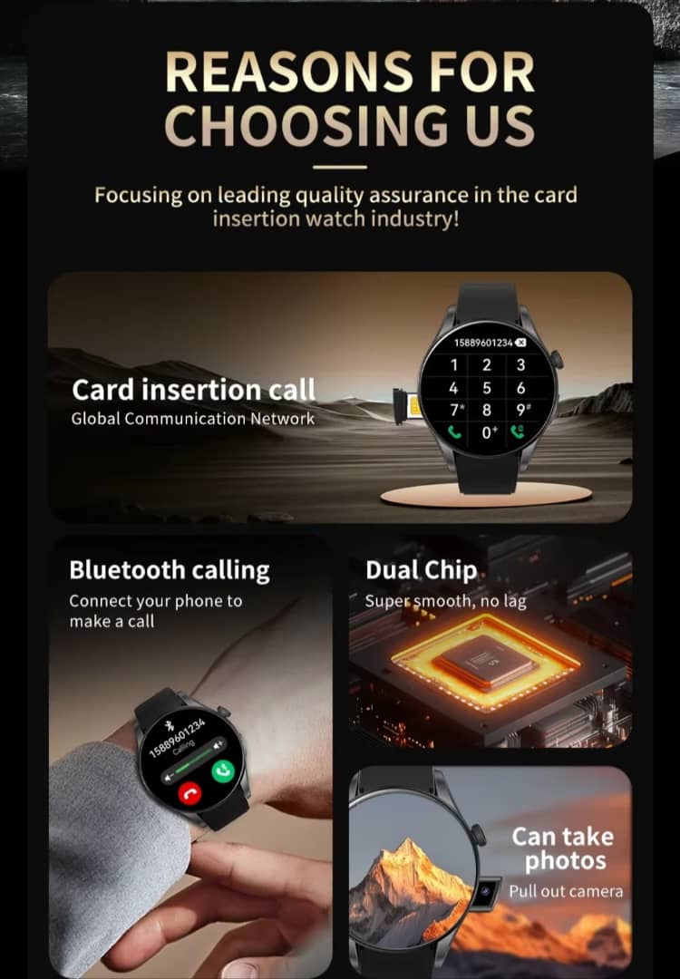 Montre connectée avec appel Bluetooth et carte SIM