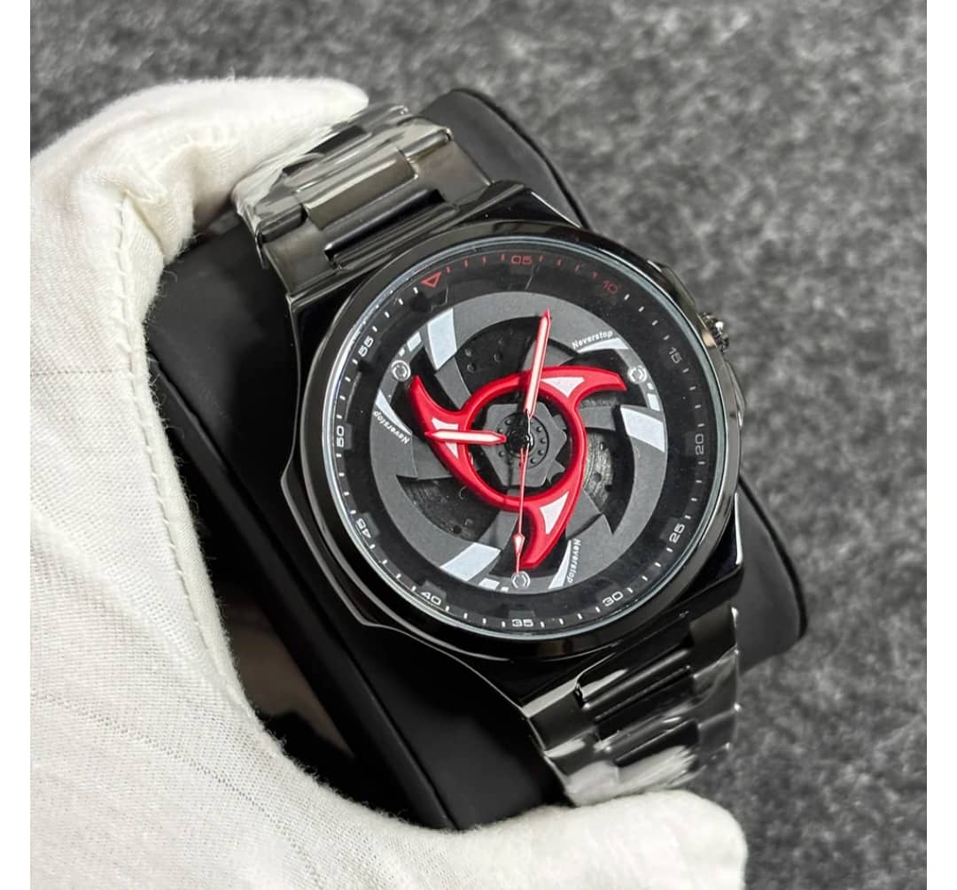 Montre analogique au design créatif à aiguilles rotatives