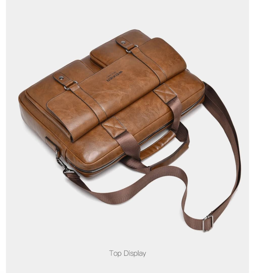 Sac porte-documents WEIXIER en cuir vintage